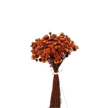 Imagem de Flor Sempre Viva Branca I Kit com ate 1.200 Flores Secas, Buquês, Decoração de Casamento e Eventos - Beleza Natural Eterna(Terracota,8buquês)