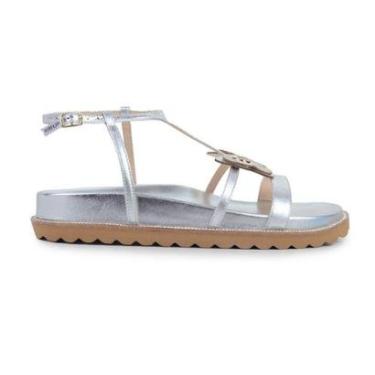 Imagem de Papete Feminina Cecconello Cristal Couro Prata - 2532001-Feminino