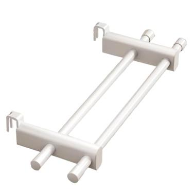 Imagem de YXCQHZM Escorredor de roupas para radiador, 2 barras de secagem de roupas, radiador, para secar roupas, fixação de gancho (branco, 70 cm)