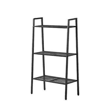 Imagem de RSLEE Estante trapezoidal para exibição de livros estante de metal estante moderna alta prateleira de armazenamento para escritório e casa estante com armazenamento