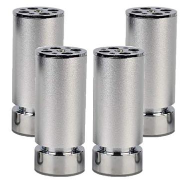 Imagem de ZJYWMM Pernas de móveis pernas de mesa de metal adiustável pés de móveis de liga de alumínio pés de cozinha redondos de substituição para móveis pernas de sofá pernas de sofá mesa pernas armários de