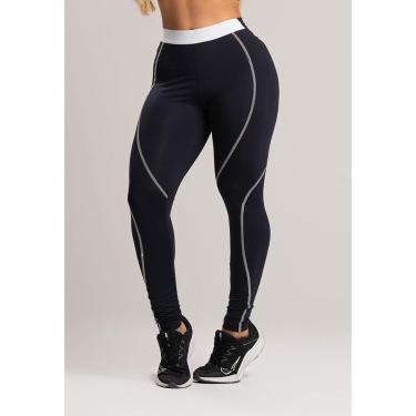 Imagem de Calça Legging com Elástico Cintura Alta Feminina Poliamida Mvb Modas-Feminino