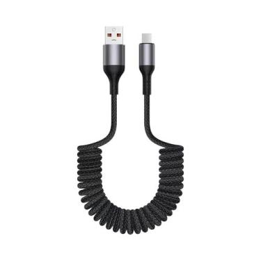 Imagem de Cabo De Carregamento USB-C Trançado E Extensível Para iPhone 14 15 16 