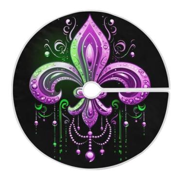 Imagem de Blueangle Saia de árvore de carnaval de 90 cm saia de poliéster macio para decoração de carnaval (324)