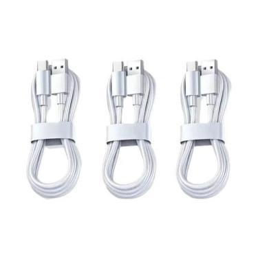 Imagem de Cabo USB Tipo C De 100W 6A Super Rápido Para Carregamento, 3 Peças Par
