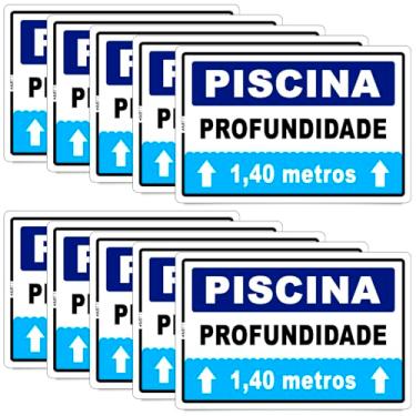 Imagem de Art7 Placa de Sinalização para Piscina, PS 1mm, 30 x 20 cm, Impressão UV, Resistente a Intempéries, com Fita Dupla-Face, para Condomínios e Hotéis (10)