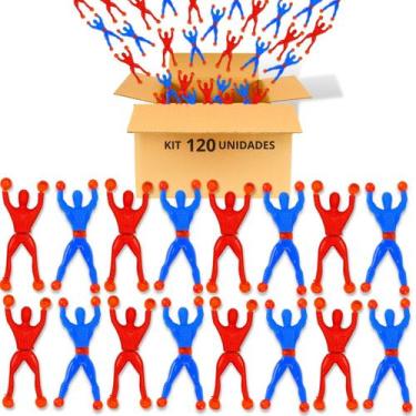 Imagem de Kit 120 Bonecos Que Gruda Parede E Vidro Ninja De Brinquedo - Europio