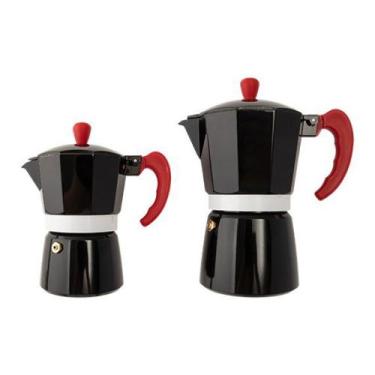 Imagem de Cafeteira Italiana Alumínio Preta 6 Xícaras 325 Ml Café Expresso - Úti