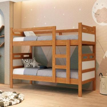 Imagem de Beliche Bicama Solteiro Vira 2 Camas Jaspe 100% MDF Proteção - Home A 