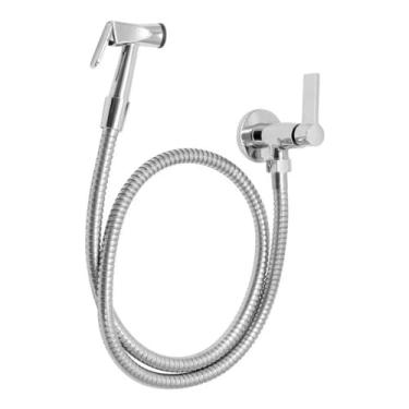 Imagem de Ducha Higiênica Com Gatilho e Corpo em Metal Acionamento 1/4 de Volta para Banheiro e Uso Diário