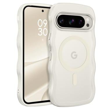Imagem de BENTOBEN Capa magnética para Google Pixel 10 Pro fofa, ondulada ondulada Pixel 10Pro [compatível com MagSafe] Capa de telefone antiderrapante fosca fina feminina masculina meninos para Google 10Pro