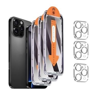 Imagem de Pacote com 3 protetores de tela de privacidade para iPhone 11 Pro [5,8 polegadas] + pacote com 3 protetores de lente de câmera antiespião, película de vidro temperado privada, [dureza 9H] - HD