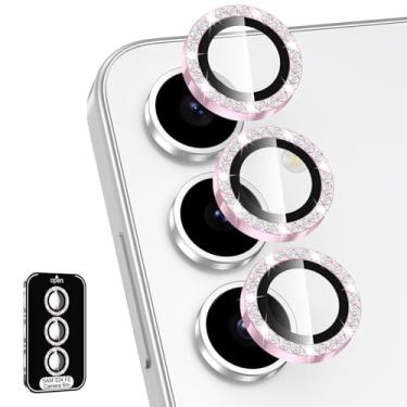 Imagem de Avocase Protetor de lente para câmera Samsung Galaxy S24 FE, capa de lente de vidro temperado com anel de metal individual, [forte adsorção] Capa de lente transparente HD ultrafina resistente a