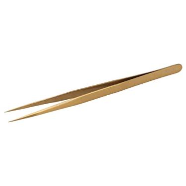 Imagem de Pinças eletrônicas, pinças de solda antimagnéticas de precisão, pinça de ponta fina de liga de alumínio para reparo de celular, solda de placa-mãe, jumper, PC, reparo de relógio, ouro