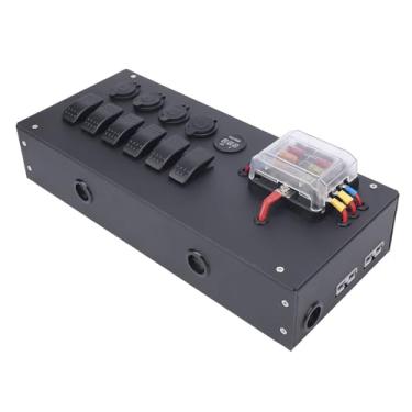 Imagem de aqxreight Caixa de Controle de Energia da Bateria de Acampamento Com Voltímetro Tomada de Charuto Saída USB Conector Rápido para Carro RV Caminhonete DC12 24V é Veículos Adequados Controle de