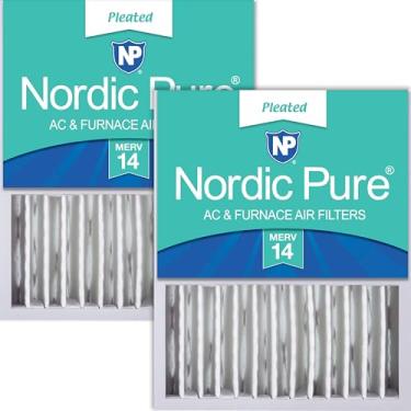 Imagem de Nordic Pure 16 x 20 x 5 (tamanho real: 15 7/8 x 19 5/8 x 4 3/8) Honeywell/Lennox filtro de ar de substituição MERV 14 pacote com 2