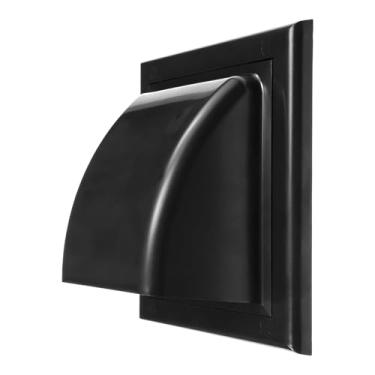 Imagem de Repa Market Tampa externa de ventilação de secadora de 10 cm com amortecedor de retrocesso - Exaustor de exaustão de plástico ABS preto - Tampa de ventilação de parede - Tampa de ventilação externa do