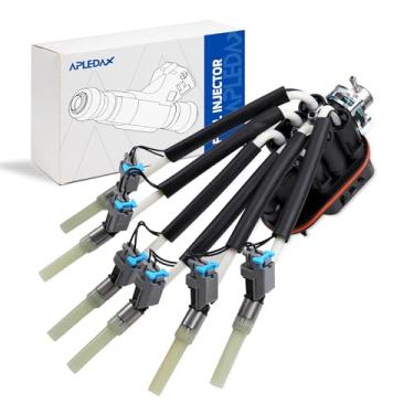 Imagem de APLEDAX Injetores de combustível Spider para/Chevy Astro, Blazer, Express 1500 2500, K1500, P30, S10, Silverado 1500, GMC Jimmy, P3500, Safari, Savana 1500, 6 cilindros, OE: FJ503, 322-04819, 21777