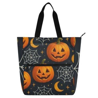 Imagem de Linda bolsa feminina de tecido de lona para trabalho e faculdade, escola, professor, livro, presente