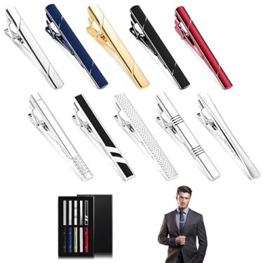 Imagem de 10 Peças Prendedor de Gravata para Homens, Conjunto de Prendedores de Gravata para Homens, Prendedor de Gravata Masculina, Clássico Conjunto de Prendedores de Gravata em Cobre