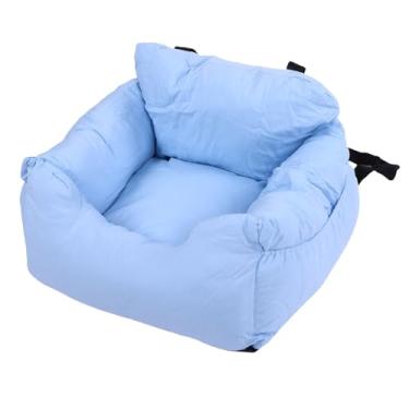 Imagem de POCREATION Cama para Cachorro de Assento de Carro, Cama de Algodão Aconchegante para Animais Com Acabamento à Prova de Mordidas e Anexo de Cinto de Segurança, para Uso Em Viagens de Carro,