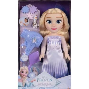 Imagem de Disney Princess Conjunto de boneca e cabelo Frozen Get Ready with Me - Elsa
