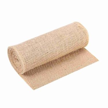 Imagem de Ainoli vintage natureza hessian juta serapilheira fita corredor de mesa artesanato cadeira festa de casamento de natal (15cm*2m)