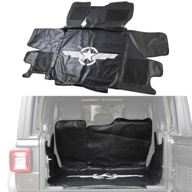 Imagem de KINGJUNHAO Capa de carro impermeável para animais de estimação para Jeep Wrangler JL Gladiator JT 2018 2019 2020 2021 2022 2023 Tapete antiderrapante para assento de cachorro protetor com tudo