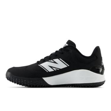 Imagem de New Balance Tênis de beisebol masculino Fresh Foam 3000 V7 Turf-Trainer, Preto sintético/branco, 16 Wide
