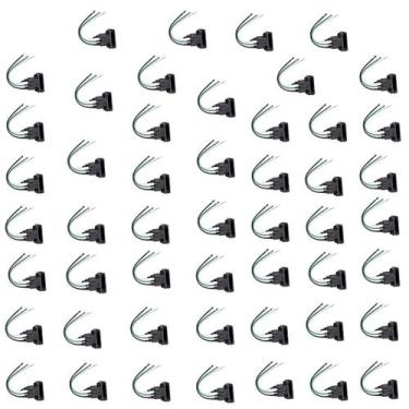 Imagem de Kit 50 Tomada Painel Caixa Embutir Mesa Movel 10A TPA MG Cor:Preto - M