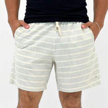Imagem de Shorts Guilherme Soul Listrado em Tecido Masculino-Masculino