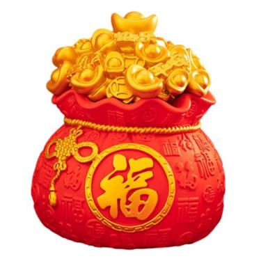 Imagem de Baoblaze Estátua Sacola da Sorte, Estatueta Decorativa, Porquinho Cofrinho Colecionável, Objeto de Decoração para Mesa, Armário de Entrada, Prateleira ou, Fu Grande