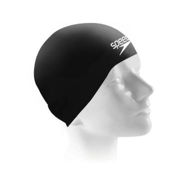 Imagem de Touca de natação competitiva  em silicone Fastshark - PRETO FOSCO-Unissex