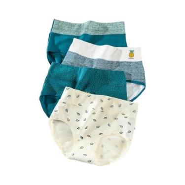 Imagem de Calcinhas De Algodão Respirável Femininas, Ajuste Slim, Moda Com Estam