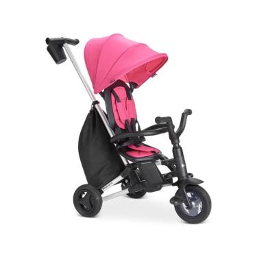 Imagem de Triciclo Infantil para Passeio com Assento Ajustável 8 Estágios, Idade Recomendada 6 Meses a 5 Anos, JOOVY 1106, Rosa