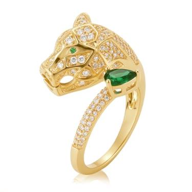 Imagem de Aura & lrena Anéis Pantera banhados a ouro 18K para mulheres