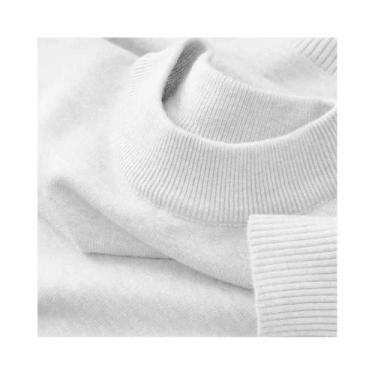 Imagem de Suéter Masculino Casual De Outono Com Gola Alta, Pulôver Térmico De Lã