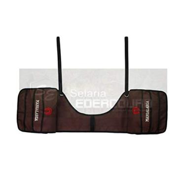 Imagem de Alforge mangalarga marchador bordado em alto relevo térmico marrom de conservar bebidas em cavalgada