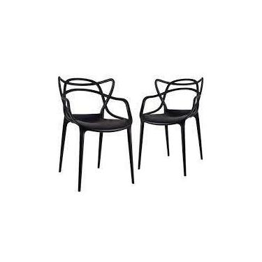 Imagem de Conjunto com 2 Cadeiras Allegra Preta - UNIVERSAL MIX