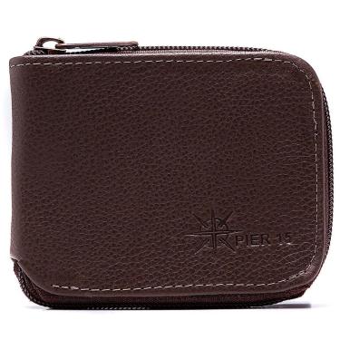 Imagem de Carteira  Pier 15 Zíper Couro Masculina-Masculino