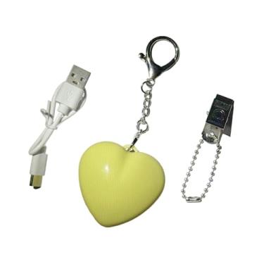 Imagem de IEUDNS Luminária de Bolsa Mini em Formato de Coração, Leve e Criativa, com Chaveiro, Ideal para o Dia dos Pais, Aniversário e Dia Mães, Amarelo