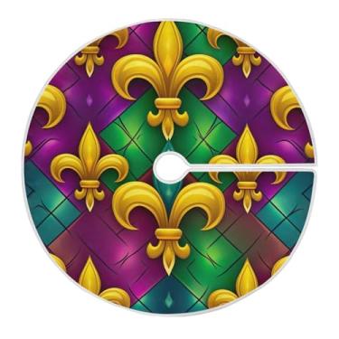 Imagem de ATTX Saia para árvore de carnaval de 118 cm – decoração festiva para festas de ano novo e carnaval #146