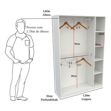 Imagem de Armário Cabideiro Juliana M2 Closet Loja Colmeia Roupa Mdp - VETORIAL 