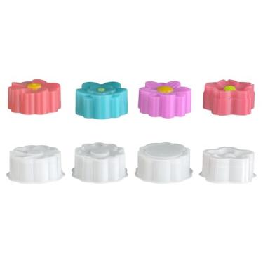 Imagem de Airssory 4 peças, 4 modelos, molde de vela de flor, molde de silicone para bolos, sobremesa, chocolate, fondant, para fazer doces e sabonetes feitos à mão