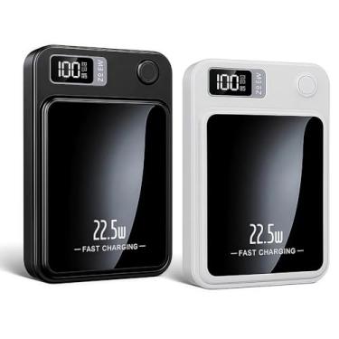 Imagem de Carregador Portátil Para Iphone Indução 10000 mAh 22.5W 15W Magsafe Powerbank - Cor Aleatória