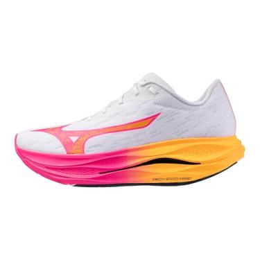 Imagem de Mizuno Tênis de corrida unissex Wave Rebellion Flash 3 Hanabi, Tetra branco-rosa, 12.5 Wide Women/11 Men