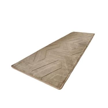 Imagem de Tapete 60x200cm Passadeira Antiderrapante Geométrico para Corredor Sala quarto Cozinha Fácil de Limpar (Seta Marrom)