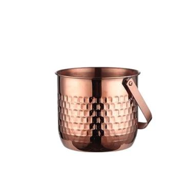 Imagem de Recipiente de gelo de aço inoxidável balde de gelo champanhe para festas, coquetéis, freezers e vinho vinho cerveja balde de champanhe (ouro rosa)