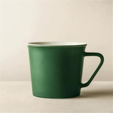 Imagem de Caneca de cerâmica moderna, 1 pç caneca de café com várias cores, capacidade de 340 ml para casa, escritório, leite, chá, latte, cappuccino (verde)