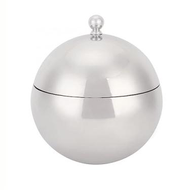 Imagem de Recipiente de gelo de aço inoxidável balde de gelo com isolamento de parede dupla balde de gelo balde de vinho champanhe com tampa balde de gelo de cerveja prata vinho cerveja champanhe balde